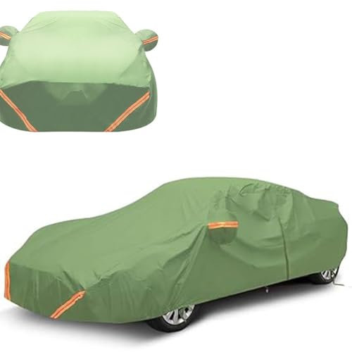 YXCMD Autoabdeckung für Audi A3 A4 A5 Cabrio|Maßgeschneiderte Allwetter-Vollgarage für den Außenbereich: Staubdicht UV-beständig Winddicht wasserdicht(Green,A4 Cabrio)