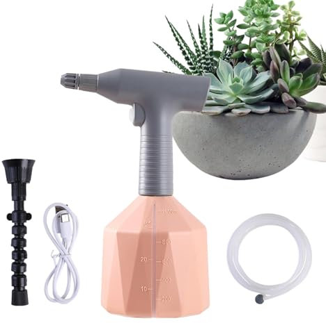 Annaffiatoio elettrico portatile, Annaffiatoio elettrico | Annaffiatoio automatico da 1 litro con tubo 'acqua da 8,2 piedi - Flacone spray ricaricabile, annaffiatoio, spruzzatore alimentato a batteria