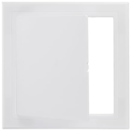 PATIKIL Panneau d'accès autocollant 4 x 4 pouces (100 x 100 mm) portes d'accès de plomberie en ABS cache-trou mural facile pour cloisons sèches plomberie câbles électriques câblage blanc