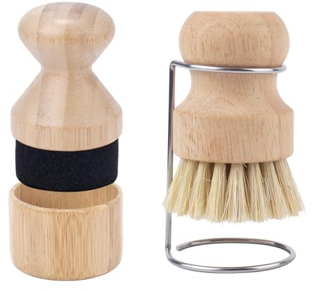 Snijplank Olie Wax Applicator e Spazzola per Strofinare, Applicatore di Cera per Blocchi da Macellaio con Coperchio e Scolapiatti per Macellaio in Legno Blocchi Spatole Cucchiai Utensili