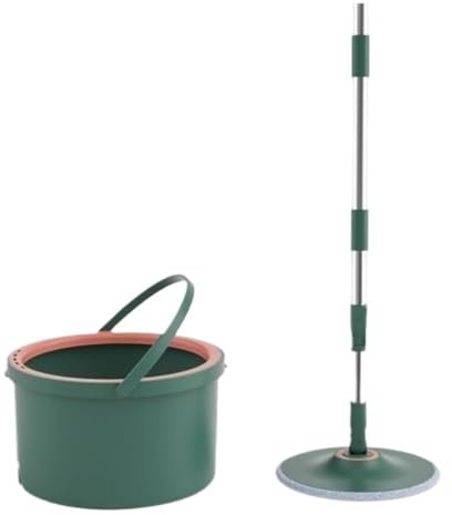 SHCHNA Mopa Mop Mopas Fregona Juego De Trapeador Y Balde Trapeador Plano para Piso Y Balde con Escurridor Juego con 4 Almohadillas Lavables Trapeador Seco Y Húmedo Trapeador de Limpieza