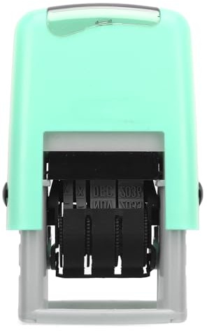 Tragbarer Datumsstempel, Kristallklares Stempeln, Schnelles Trocknen für die Büroverwendung, mit Einstellbarem Datum, Tragbarer Datumstempel (Grün)