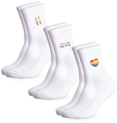 Occulto LGBTQ tennis strumpor kvinnor & män 3 pack (Modell: Pride)
