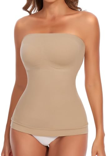 Wivzo Damen Unterhemd Nahtlos Formendes Sommersport Shapewear Top Trägertops Bauchweg-Shaping Enges Oberteil Damen