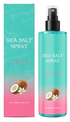 Sea salt spray hair homme,spray eau de mer cheveux,sprays texturisant cheveux,arôme de noix de coco, sprays volumateur à l'eau salée, pour des cheveux ondulés et bouclés sans effort