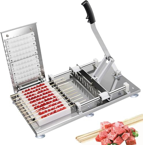 EORNYHQMY Outil De Fabrication De Brochettes,Machine À Brochettes De Viande,Longueur De La Ficelle 10-35cm Réglable, Économie De Main-d'œuvre Et Durable, pour Restaurant,fête