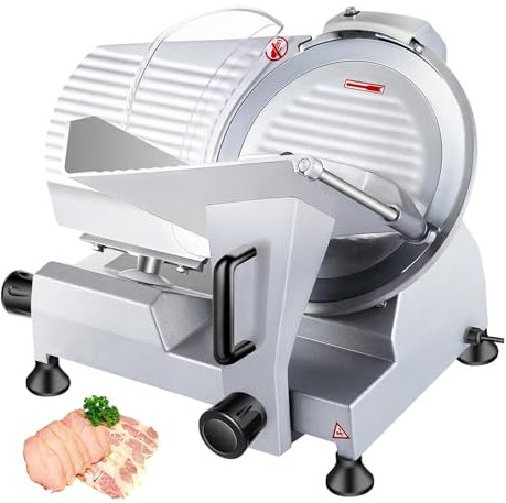 Electric Deli Meat Slicer, Adjustable Thickness for Precise Cutting, Ideal for Home Kitchens Slicing Meat Vegetables and Fruit