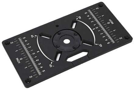 Yechiry Router Table Insert Plate, Black Aluminum Router Plate, Trimming Machine Flip Board Adapter and Insert Set for Wood Milling, Engraving