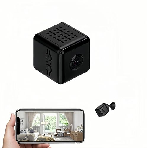 ULar Cámara cuadrada 1080P con visión nocturna 940nm y detección de movimiento, cámara de vigilancia con sensor de movimiento, cámaras para mascotas (sin audio, sin sonido)