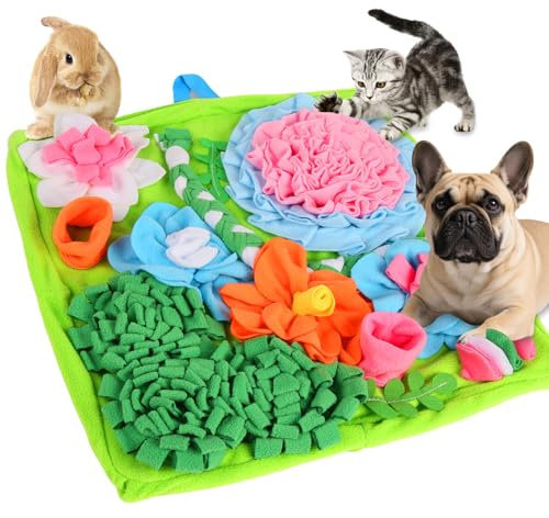 TAIMUTTAL Snuffle Mat for Dogs, 20 X 20 Inches Dog Puzzle Toy for Boredom & Slow Eating, Washable Snuffle Mat for Puppies, Small & Medium Dogs, Cats & Rabbits