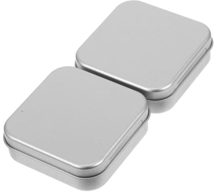 VALICLUD 2pièces Boîtes Métal Vides Conteneurs Étain Pour Bijoux Bonbons Et Articles Divers Petites Boîtes De Rangement Métal