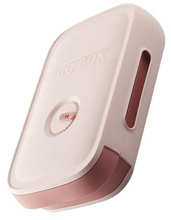 Caja de Huevos para Refrigerador Rosa Pp con Tapa Tipo Cajón | Diseño Apilable, Orificios de Ventilación y Laterales Huecos, Gran Capacidad para Restaurante y Comedor