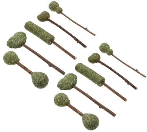 Artibetter Piruletas de Hierba Gatera para Gatos, 10 Piezas, Material Sintético Masticable para Limpieza Dental, Adecuado para Uso en Interiores y Entretenimiento Felino Estilo Aleatorio
