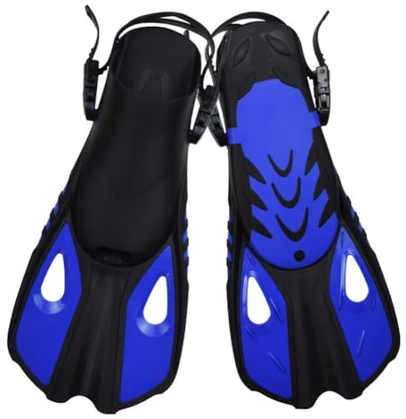 CashMuch Set da snorkeling con maschera regolabile, boccaglio Dry Top e pinne per un comodo nuoto subacqueo e avventure subacquee