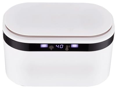 Wipe Warmer, Portable Wet, USB Wipes Dispenser Large Capacity Heated Wipes Dispenser with 5 Temperature Levels & Display, Heated Wet Wipe Warmer for Babies, Suitable for Home, Car, Travel, White