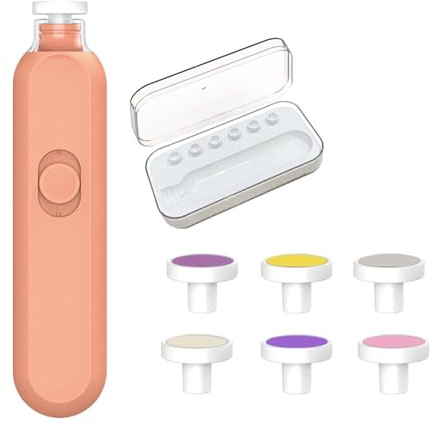 Limette Unghie Elettrica Automatica | Limetta Automatica Silenziosa con Luce LED - Per Bambini con 6 Testine di Levigatura | Per Casa Viaggio e Interni