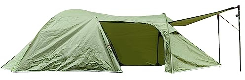 Campingzelt, Familien-Campingzelt for 3 Personen, leicht, doppelschichtig, 1 Schlafzimmer, Wohnzimmer(Army Green)