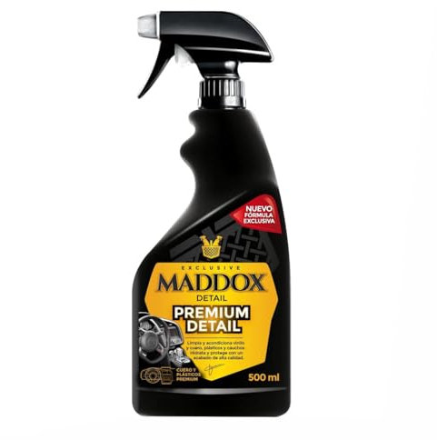 Maddox Detail - Premium Detail 500 ml | Pulitore per Interni Auto | Pulisci Cruscotto Auto | Vinile, Cuoio e Gomme Interni | Rinnova Plastiche Auto | Protettivo per Portiere e Lucidante Interni Auto