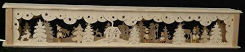 Rudolphs Schatzkiste Schwibbogenerhöhung mit Winterkinder und Beleuchtung BxHxT 72x10x10cm NEU Lichterbogen Fensterbogen Spitzbogen Erzgebirge Seiffen Weihnachten Licht Holz Dekoration Beleuchtung