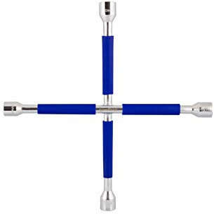 Goodyear GOD4012 Kreuzschlitzschlüssel für Räder, 17 mm/19 mm/22 mm/13,16 pulgadas, Blau