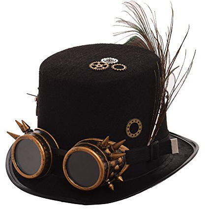 BLESSUME Chapeau Steampunk Unisexe Gothique Hat