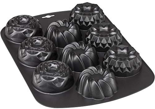 Original Kaiser Inspiration Gugelhupf Muffinform für 9 Muffins, 3 Gugelhupf Designs, Muffin Backblech 38 x 27 cm, Muffinblech antihaftbeschichtet