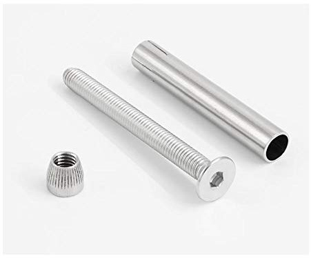 Ningvong Acero Inoxidable 304, Tornillo de expansión Incorporado, Perno de expansión de Cabeza Hexagonal avellanada-M6*70