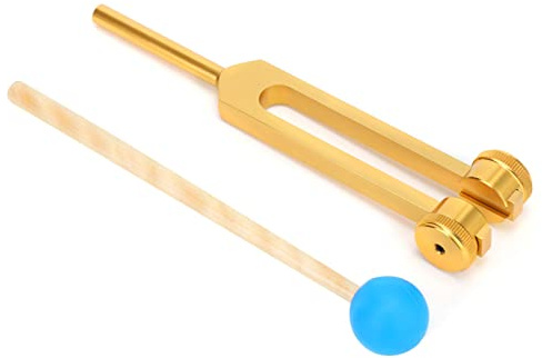 Brrnoo Stimmgabel 136,1 Hz Aluminium Set mit Hammer für Vibrations-Therapie, Neurologie, Massage
