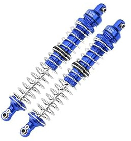 Axial 1/10 RBX10 Ryft 4WD Rock Bouncer AXI03005 Upgrade Parts Aluminum Front Spring Dampers (130mm) - 2Pc Set Blue