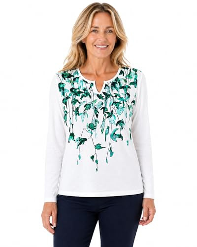 Womens Long Sleeve T-Shirts UK - Casual Round Neck Raglan Tee, Black Ladies Top, Cotton T-Shirts for Women, Stylish Bardot Design