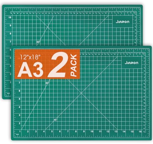 2 Stück selbstheilende Nähmatte, JIARON 30,5 x 45,7 cm Schneide und Bastelunterlage, doppelseitig, 5 Schichten, Bastelschneidematte zum Nähen, Basteln, Scrapbooking.
