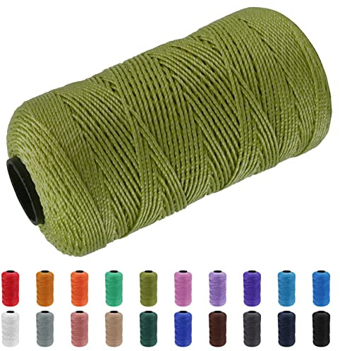 CAMAL Macrame Corda Polipropilene Filo Macrame 1.5mm Spago Colorato 200m Cordino per Borse Uncinetto Corde Colorate per Artigianato, Decorazioni per la Casa, Borsa a Tracolla (Verde Militare)