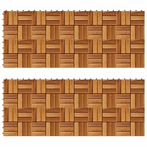 UTUMAX 20 Stück Nice Cool Terrassenfliesen 30 x 30 cm Akazie