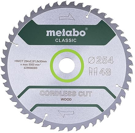 Metabo Kreissägeblatt HW/CT 216 x 30, 40 WZ 5 Grad, 628065000