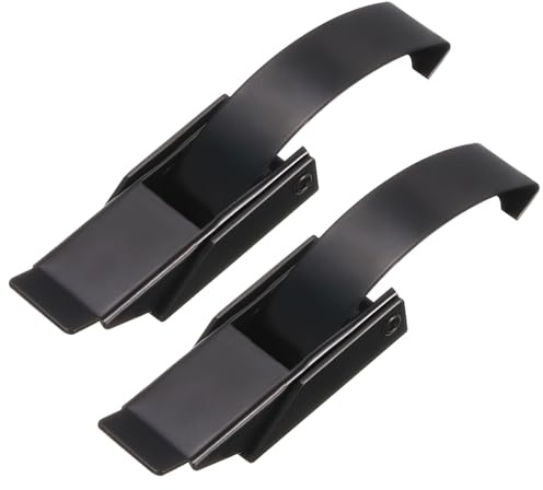 sourcing map 2Pcs Draw Toggle Latch 4.84-inch SUS304 Stainless Steel Spring Loaded Toggle Catch Hasp Clamp Clip with Spring-Steel Hook - Black
