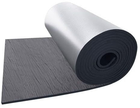 Isolant Thermique en Feuille d'Aluminium avec Mousse, 5mm D'Epaisseur Feuille Aluminium Rouleau Isolation Thermique Feuille Film Réfléchissant Réflecteur pour Sol, Toit, Mur, Fenêtre ( Size : 1mx2m )