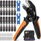 Kit d'outils de sertissage solaire pour câbles PV de 2,5/4/6 mm²,1 pince à sertir, 12 paires de connecteurs mâle/femelle,14 paires connecteurs de câble,2 Pièces de Clé,pour Câble PV de Panneau Solaire