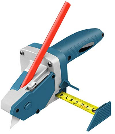 Pistro Utensile da taglio per cartongesso con metro a nastro e taglierino, lama in lega per progetti fai da te, per gesso, pannelli in schiuma, tavole KT, cartone