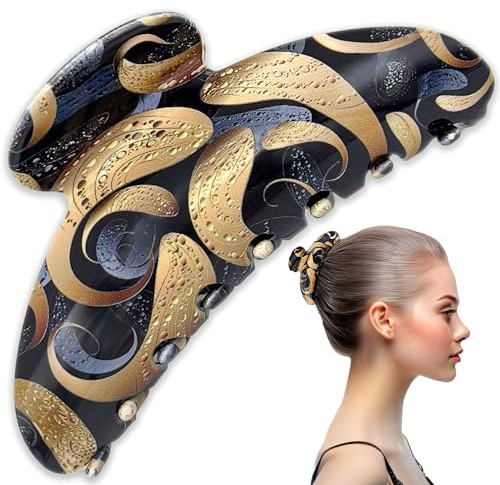 Pinza per Capelli Donna - Fermaglio Capelli Donna Elegante in Acetato di Cellulosa - Hair Clip di Lusso per Capelli Spessi - Mollettone per Matrimoni e Cerimonie