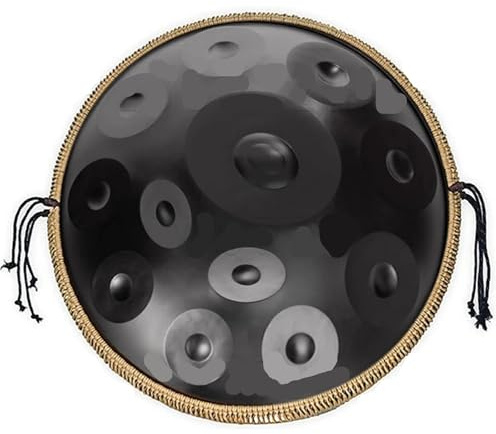 YGLEEULI Handpan 432 Hz/440 Hz Handpan-Trommel 12 Töne 22 Zoll Tambor Meditationsinstrument Yoga-Musiktrommel Anfänger Stahlzungentrommel(12 Notes 440Hz)