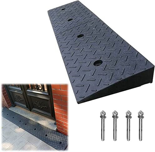 Rampes de bordure en caoutchouc portables, rampes de bordure de voiture, rampes de seuil antidérapantes, hauteur 4-18 cm, pour allée, garage, trottoir, camion, scooter, vélo, moto, mobilité en faute