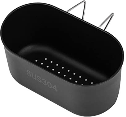 Cestello scolapasta multifunzione in acciaio inox, scolapasta da cucina, cestino da appendere per filtrare i rifiuti della cucina e lavare frutta e verdura (colore: nero)