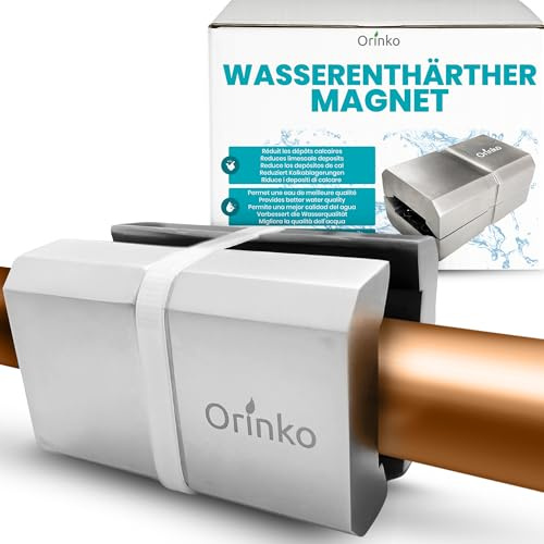 ORINKO Aimant Anticalcaire Magnétique Puissant pour Canalisation et Robinet – Anti Calcaire Magnétique pour Lave-Linge, Lave-Vaisselle et Douche – Adoucisseur d’Eau sans Produit Chimique