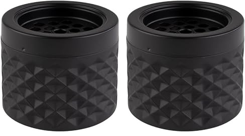 APS 558 Windaschenbecher in matt-schwarz, gefrostet, Ø 9,5 cm, Höhe 8 cm, mit Bajonettverschluss (Packung mit 2)
