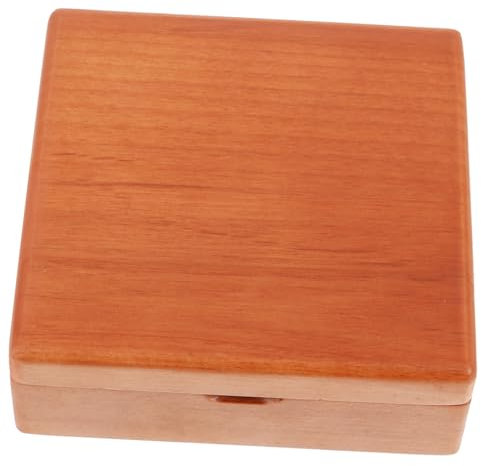 OSALADI Holz Stempelbox Aus Massivem Holz Kompakte Stempelkissenbox Polierte Vintage Aufbewahrungsbox Für Runde Stempel Tragbar Für Kalligrafiezubehör Und Tintenpaste