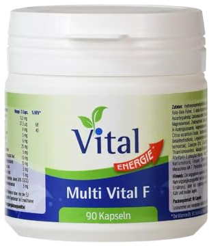 Multi Vital F | Vitamine für die Frau – Multivitamine für Frauen mit Biotin, Eisen, Zink & Folsäure | Für Energie, Haut, Haare & Nägel | Frauen Mineralstoffe | Ohne Zusatzstoffe