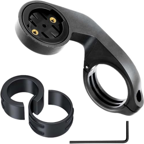 KOMUNJ Fahrrad Halterung kompatibel mit Garmin Edge, GPS Fahrradhalterung Kunststoff, Fahrradlenker Halterung 25.4mm 31.8mm Fahrrad Scheinwerfer Kameras Halter Out Front Bike Mount