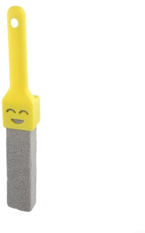 Bulevisiter Natürlicher Bimsstein-WC-Reiniger mit Griff zur einfachen Reinigung von Flecken, Rost und Kalk auf Toiletten, Waschbecken, Badewannen – für dauerhafte Wiederverwendbarkeit (gelb)
