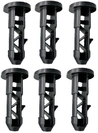 Outdoor Wheelie Bin Lid Hinge Pins Set for Residential Recycling Caddy and Commercial Garbage Collector Snap-On Rotating Axle Plug Fastener for Curbside Waste Bin Rollout Disposal Container (6pcs)