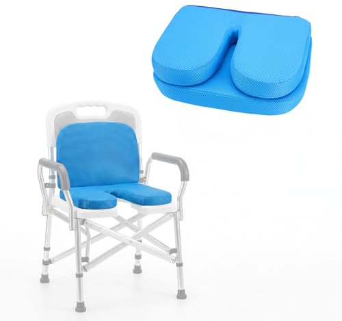 SEHUASEU - Cuscino per sedia da doccia, a forma di U, con schienale, per anziani, per sedia da doccia, per disabili, gravidanza, per sauna